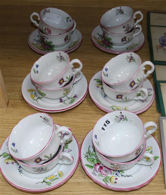 A Spode Marlborough Sprays tea set